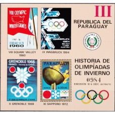 Олимпиада Парагвай 1972, История Зимних Олимпийских игр, блок Mi: 187A