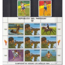 Олимпиада Парагвай 1984, Лос Анджелес-84, серия 3 марки с малым листом