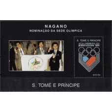 Олимпиада Сан Томе и Принсипе 1992, Нагано-98, Сессия МОК в Бирмингеме 1991 года, блок Mi: 268(редкий)