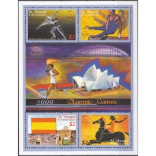 Олимпиада Сент Винсент Гренадины 2000, Сидней-2000 малый лист марок Mi: 4907-4910 