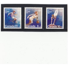 Олимпиада Канада 1976, Монреаль-76, синяя серия 3 марки