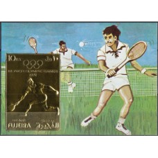 Олимпиада Фуджейра 1972, Мюнхен-72 Теннис блок Mi: 126B без зубцов ЗОЛОТО