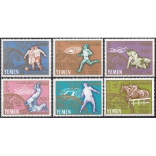 Олимпиада Йемен Королевство 1965, Токио-64 Чемпионы, серия 6 марок с зубцами