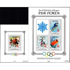 Олимпиада Йемен Южный 1983, Сараево-84 комплект 2 блока Mi: 18A* -19A