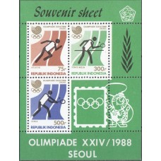 Олимпиада Индонезия 1988, Сеул-88 Теннис блок Mi: 60А  с зубцами