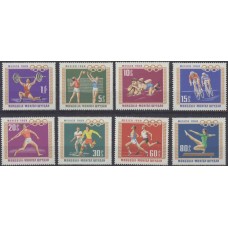 Олимпиада Монголия 1968, Мехико-68, серия 8 марок