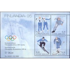 Олимпиада Финляндия 1994, Филвыставка Finlandia '95, Helsinki, 100 лет МОК, блок Mi: 11A
