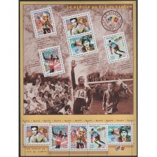 Олимпиада Франция 2000, Лос-Анджелес-84 Карл Льюис, Гренобль-68 Жан-Клод Килли, Футбол ЧМ Франция-98, малый лист (редкий)