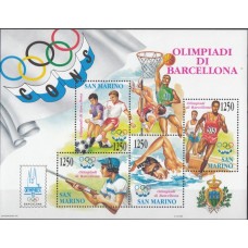 Олимпиада Сан Марино 1992, Барселона-92 фил-выставка Olimphilex-92, блок Mi: 15A