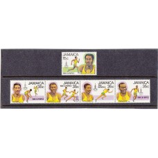 Олимпиада Ямайка 1980, Москва серия 5 марок Медалисты Ямайки