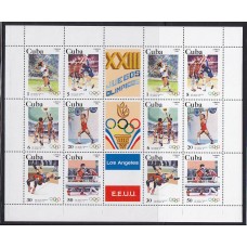 Олимпиада Куба 1983, Лос Анджелес 84, полная серия с малым листом