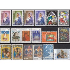 Рождество, Набор марок 18 шт разных стран
