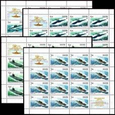 Россия 2006, 100-летие подводных сил Военно-морского флота РФ, полная серия в малых листах с купонами