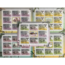 Россия 2008, Памятники науки и техники Велосипеды, полная серия в малых листах 1286-1289 (Заг)