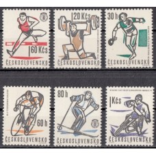 Спорт Чехословакия 1963, Виды спорта, серия 6 марок