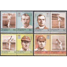 Спорт Гренадины Сент Винсент, Крикет Звезды крикета, серия 8 марок