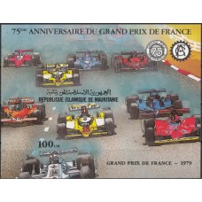 Спорт Мавритания 1979, Автоспорт спортивные машины, 75-летие Гран-При Франции Формула 1, блок без зубцов