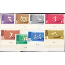 Спорт Польша 1962, ЧЕ по Легкой атлетике, серия 8 марок без зубцов