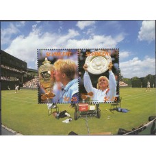 Спорт Сент Винсент 1987, Теннис Борис Беккер и Штефи Граф, блок Mi: 44