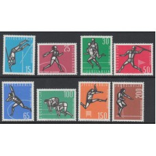 Спорт Югославия 1962, ЧЕ по легкой атлетике, серия 8 марок