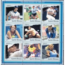 Спорт Гвинея Биссау 2001, Звезды мирового спорта, малый лист