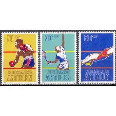 Спорт Нидерландские Антиллы 1981, Теннис Бокс Плавание, серия 3 марки