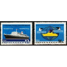 СССР 1966, Морской транспорт, полная серия 3337-38 (Сол)