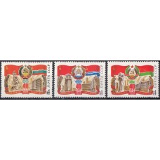 СССР 1980, Прибалтийские республики Эстония Латвия Литва, 3 марки 5092, 5094-95(Сол)