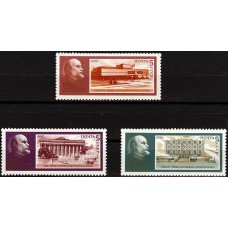 СССР 1990, В.И. Ленин Музеи, полная серия 6194-96 (Сол)