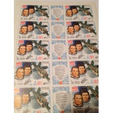 СССР 1981, Орбитальный комплекс, полный лист марок 5167-68 (Сол)