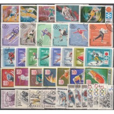 Олимпиада СТОК набор  № 3,  Олимпийские игры набор 66 марок 3 блока (гашеные)