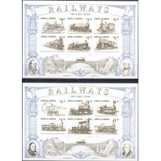 Железная дорога Антигуа и барбуда 1997, История железной дороги ретро-поезда, комплект 2 малых листа без зубцов