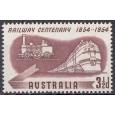 Железная дорога Австралия 1954, Железная дорога 100 лет развития, 1 марка