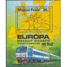 Железная дорога Венгрия 1979, Локомотив выпуск EUROPA, блок Mi: 137А