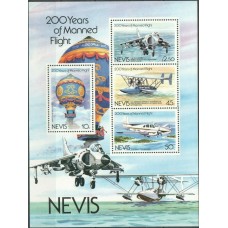 Авиация Невис 1983, Самолеты Воздушные шары, блок Mi: 3